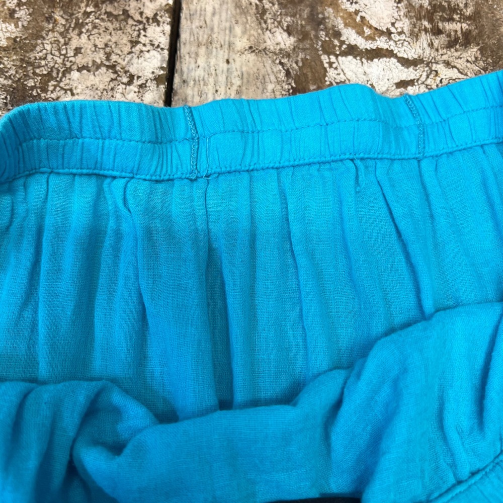 Vintage Studio West Blue Cotton Gauze Midi Skirt Boho Lagenlook Fairycore XL - Picture 4 of 7